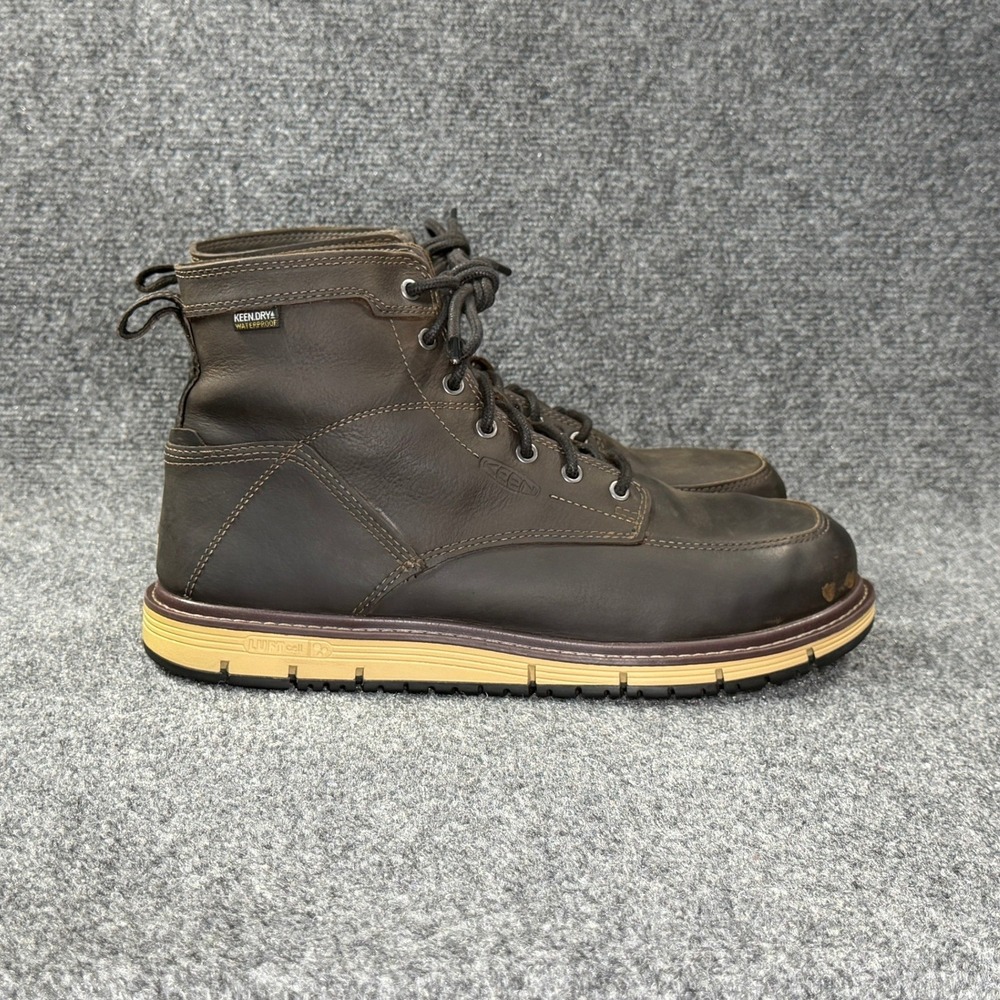 Keen San Jose 6" Waterproof Boots Men's 12D Brown Leather Aluminum Toe‎ Work